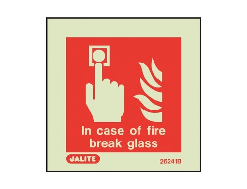 Photoluminescent Fire Action Sign