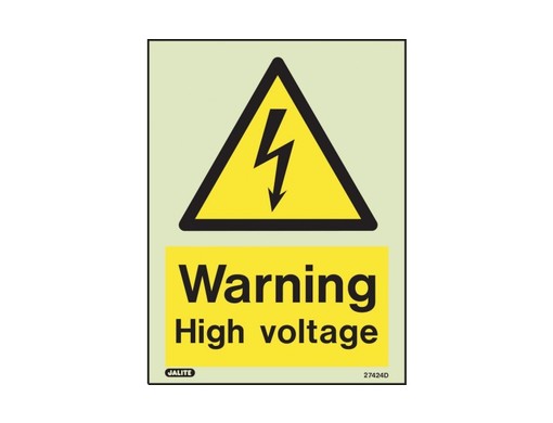 Photoluminescent Warning Sign